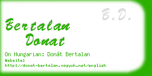 bertalan donat business card